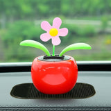 Tang Yi Solar Car Decoration Sunflower Red sunflower + non-slip mat