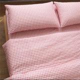 Duoxiao Quilt Cover 1.5x2.1m Twill Pink Grid Pink grid Pillowcase Pair In Australia - Darrahopens