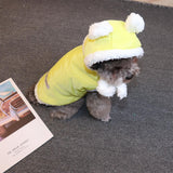 Pet Clothing Two Legged Clothes Odd Pet Thickened Warm cream suit yellow XXL In Australia - Darrahopens