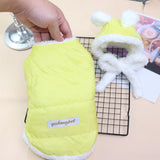 Pet Clothing Two Legged Clothes Odd Pet Thickened Warm cream suit yellow XXL In Australia - Darrahopens