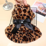 Qi Pet Dog Clothes Leopard Print Two Legged Cloth Leopard Print Dress S In Australia - Darrahopens