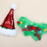 Pet Sequin Hat Scarf Set Odd pet Christmas Sequin Set Large In Australia - Darrahopens