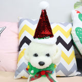Pet Sequin Hat Scarf Set Odd pet Christmas Sequin Set Large In Australia - Darrahopens