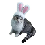 Pet Rabbit Ear Hat Huanya Polyester Cute Pet free size pink (size adjustable) In Australia - Darrahopens