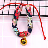 Cat Collar Odd Pet Japanese Style Cloth Bell wind round bell navy blue In Australia - Darrahopens