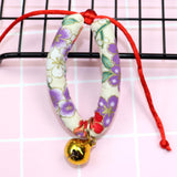 Cat Collar Odd Pet Japanese Style Cloth Bell Yifeng round bell milky white In Australia - Darrahopens