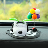 Tang Yi Solar Car Decoration Sunflower Puppy sunflower + colorful balloon + camellia pad In Australia - Darrahopens