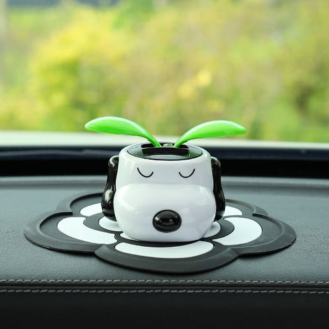 Tang Yi Solar Car Decoration Sunflower Puppy sunflower + camellia pad
