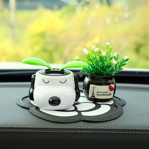 Tang Yi Solar Car Decoration Sunflower Puppy sunflower + black auspicious fruit + camellia pad In Australia - Darrahopens