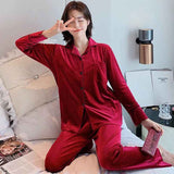Women Winter Velvet Sleepwear Set Long Sleeve Pure White Women's XXL In Australia - Darrahopens
