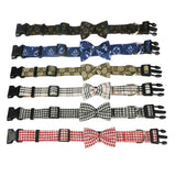 Hapi Dog Collar with Bow and Leash for Small Dogs Khaki collar + bow M (neck circumference 30~42cm)