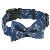 Hapi Dog Collar with Bow and Leash for Small Dogs Cowboy collar + bow L (neck circumference 36~52cm)