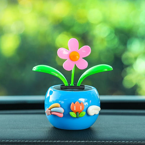 Tang Yi Solar Car Decoration Sunflower Upgraded Sunflower Blue