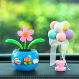 Tang Yi Solar Car Decoration Sunflower Upgraded Sunflower Blue Balloon