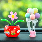 Tang Yi Solar Car Decoration Sunflower Upgraded Sunflower Red Balloon
