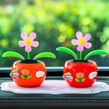 Tang Yi Solar Car Decoration Sunflower Upgraded Sunflower Grapefruit Red Pink Pad