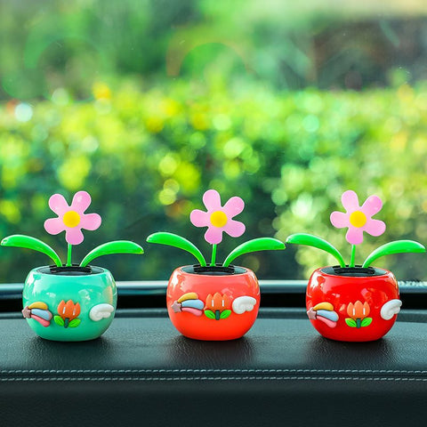 Tang Yi Solar Car Decoration Sunflower Upgraded sunflower [green grapefruit red]]