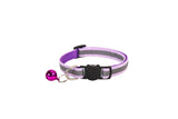 Cat Collar Pei Pet Reflective Safety Buckle Polyester Purple Width 1.0CM size 19-32 can be adjusted In Australia - Darrahopens