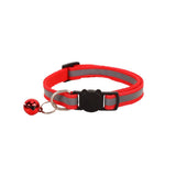 Cat Collar Pei Pet Reflective Safety Buckle Polyester Blue Width 1.0CM size 19-32 can be adjusted