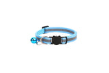 Cat Collar Pei Pet Reflective Safety Buckle Polyester Sky Blue Width 1.0CM size 19-32 can be adjusted