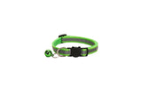 Cat Collar Pei Pet Reflective Safety Buckle Polyester Light green Width 1.0CM size 19-32 can be adjusted