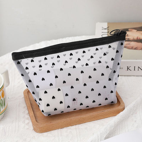Portable Makeup Bag Large Capacity Travel Cosmetic White Triangle Medium In Australia - Darrahopens