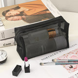 Portable Makeup Bag Large Capacity Travel Cosmetic pure black octagonal In Australia - Darrahopens