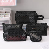 Portable Makeup Bag Large Capacity Travel Cosmetic Beige Octagonal Medium