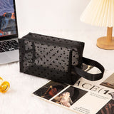 Portable Makeup Bag Large Capacity Travel Cosmetic black octagonal portable In Australia - Darrahopens