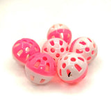 Cat Toy Plastic Bell Ball 2 Color Pink In Australia - Darrahopens