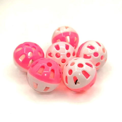 Cat Toy Plastic Bell Ball 2 Color Pink In Australia - Darrahopens