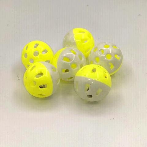 Cat Toy Plastic Bell Ball 2 Color Yellow In Australia - Darrahopens