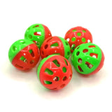 Cat Toy Plastic Bell Ball 2 Color Red