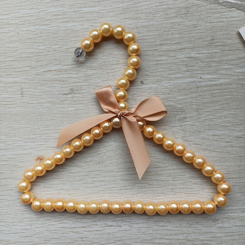 Pet Clothes Hanger CAYJ Pearl Bowknot New-Gold 1 hanger In Australia - Darrahopens