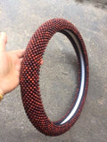 Steering Wheel Cover Dark Fragrance Pavilion 40cm Wood Zambia red sandalwood 6mm