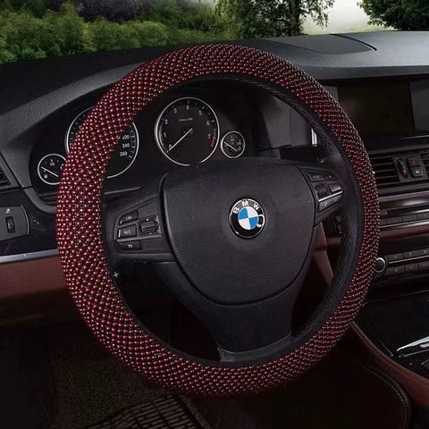 Steering Wheel Cover Dark Fragrance Pavilion 40cm Wood Zambia rosewood 8mm In Australia - Darrahopens
