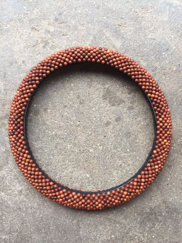 Steering Wheel Cover Dark Fragrance Pavilion 40cm Wood Myanmar Huanghua Pear 6mm In Australia - Darrahopens