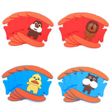 Car Door Handle Protector Cartoon PVC Strip 4pcs RUNDONG Car door wrist anti-scratch protective glue (4 pieces)/xiaofu dog