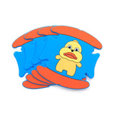 Car Door Handle Protector Cartoon PVC Strip 4pcs RUNDONG Car door wrist anti-scratch protective glue (4 pieces)/little fat duck