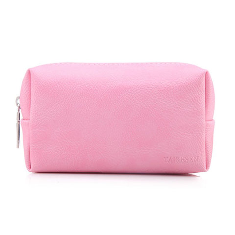 Tykson Laptop Accessories Bag PU Leather Storage Fresh powder 17*10*5.5cm
