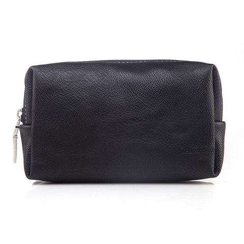 Tykson Laptop Accessories Bag PU Leather Storage Midnight Black 17*10*5.5cm In Australia - Darrahopens