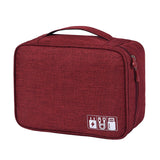 New Grand Hyatt Data Cable Storage Travel Digital. Double wine red Medium