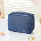 New Grand Hyatt Data Cable Storage Travel Digital. Three-layer navy blue Medium