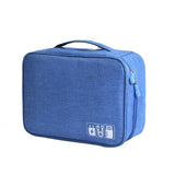 New Grand Hyatt Data Cable Storage Travel Digital. Three-layer navy blue Medium