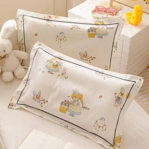 60s Cotton Pillowcase Cartoon Print 30x50cm Snow white jxx 30*50cm (single pillowcase)