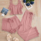 Subtle Lace Women Pajamas Set Sleepwear Light Purple In Australia - Darrahopens