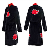 Akatsuki Flannel Bathrobe Naruto Sleepwear Unisex Akatsuki red cloud hokage bathrobe M