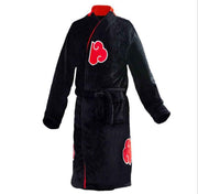 Akatsuki Flannel Bathrobe Naruto Sleepwear Unisex Akatsuki red cloud hokage bathrobe L In Australia - Darrahopens
