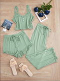 Subtle Lace Women Pajamas Set Sleepwear Mustard Green In Australia - Darrahopens