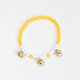 Pet Necklace Pearl Hollow Cat Dog Jewelry 32cm Yellow ° Elastic thread...about...32cm In Australia - Darrahopens
